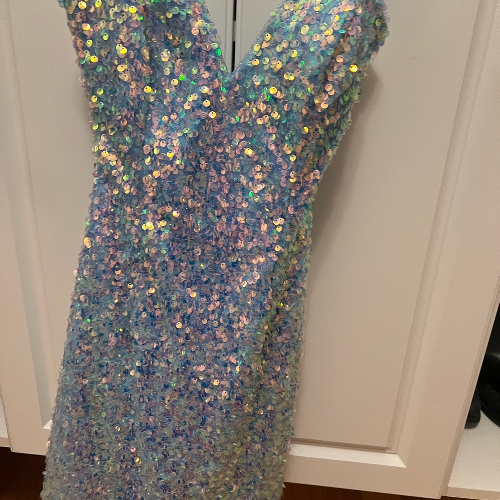 Vienna Prom Elegant Blue mini dress